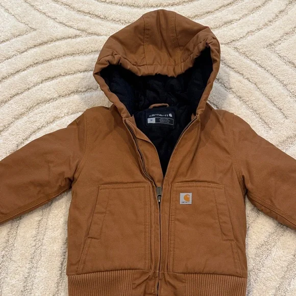 Carhartt Brown Toddler Insulated Hooded Jacket - Picture 4 of 6